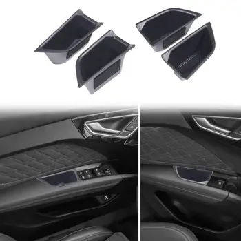 Для Audi Q4 E-Tron 2022 ABS Внутренняя дверь автомобиля, подлокотник, ящик для хранения, держатель для пазов, аккуратная укладка, автомобильные аксессуары