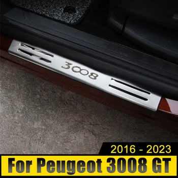 Для Peugeot 3008 GT 2016 2017 2018 2019 2020 2021 2022 2023 Гибридная Накладка На Порог Автомобиля Из Нержавеющей Стали, Накладка На Накладку, Приветственные Педали