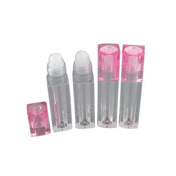 Квадратный Прозрачный валик на бутылке Розовый Прозрачный 6,5 мл 25 Штук Пустой Косметический Контейнер Упаковка Рулонный Флакон