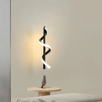 Скандинавская прикроватная светодиодная люстра современный минималистичный длинный ряд подвесных ламп спальня кабинет бар креативное подвесное освещение роскошь