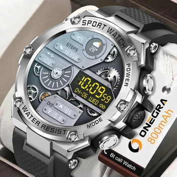 2023 Новые Военные Смарт-часы Мужские IP68 Водонепроницаемые Смарт-часы Bluetooth Call Спортивные часы 800 мАч 1,5 дюйма 360*360 HD Для Huawei
