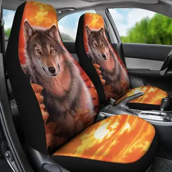 Чехлы для автомобильных сидений Wolf. Эти чехлы для передних сидений Станут отличным подарком для вас или любого любителя волков.