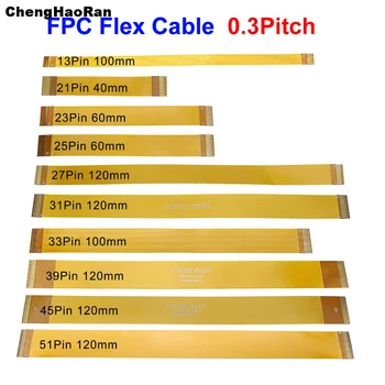 10шт Шаг 0,3 мм 13 21 23 25 27 21 33 39 45 51 Контактный гибкий плоский кабель FFC FPC В прямом направлении Соединительный кабель FPC