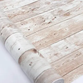 Декоративная виниловая наклейка с текстурой древесины, самоклеящиеся обои в рулоне, дверь, Кухня, мебель для ванной комнаты, наклейка 45x300 см