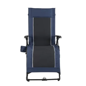 Шезлонг Quad Zero Gravity для кемпинга, синий, Кресло для отдыха для взрослых