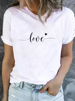 Женская модная летняя одежда, футболка с принтом, Тренд 90-х, одежда с коротким рукавом, Базовая футболка, графические футболки