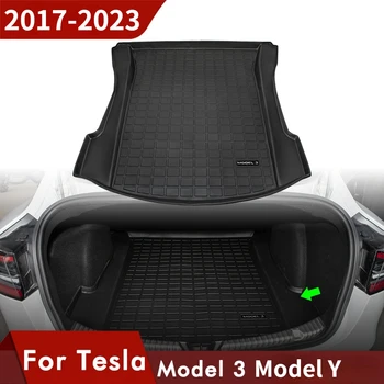 Коврик для хранения в заднем багажнике автомобиля для Tesla Модель 3, Коврики для багажника модели Y, Аксессуары для грузового лотка, Водонепроницаемые защитные накладки, коврик