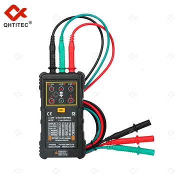 QHTITEC PM5900 3-фазный тестер вращения 120 В ~ 400 В переменного тока, цифровой индикатор фазы, детектор, измеритель последовательности фаз, тестер напряжения