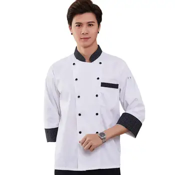 Летний костюм шеф-повара с коротким рукавом, мужская униформа, Женская кухня, Мужская униформа большого размера, Мягкая униформа шеф-повара общественного питания