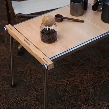 Новый комбинированный стол для барбекю из нержавеющей Стали, Складной стол для кемпинга, Портативный Стол для барбекю из бука на открытом воздухе, Многофункциональный стол
