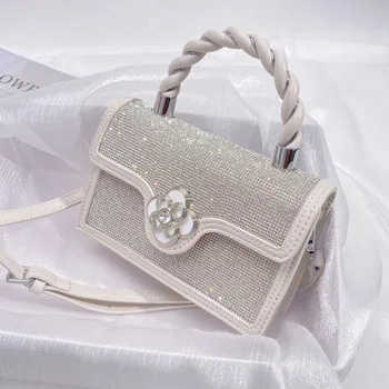 Супер Сверкающая сумка Со стразами Женская Ручная маленькая Квадратная сумка2023new Advanced Diamond Crossbody Fashion Hot Saledesigner luxury
