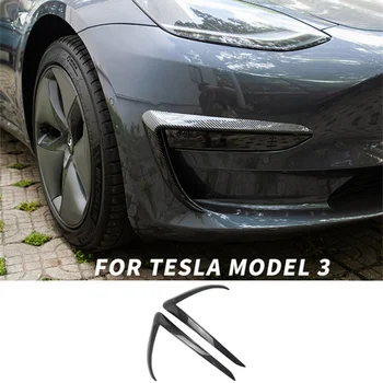 Украшение рамы противотуманных фар автомобиля для Tesla Model3 Протектор бампера Угловая защита Полосы от царапин Автомобильные наклейки