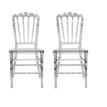 100ШТ Цена по прейскуранту завода-изготовителя Прочные Хрустальные стулья Tiffany Chavari из смолы Съемный стул для свадебной встречи в отеле
