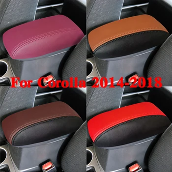 Для Corolla 2014 2015 2016 2017 2018 Крышка Коробки Подлокотника, накладка на консоль, Подставка для Подушки, Красный, Черный, Коричневый