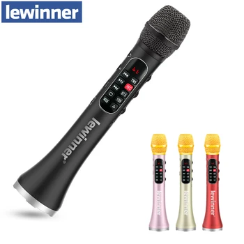 Lewinner L-1098 караоке-Микрофон 30 Вт Профессиональный Беспроводной Bluetooth Микрофон Ручной Портативный Динамик поддержка мобильного телефона в прямом эфире
