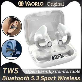 Наушники TWS с зажимом для ушей, удобные в носке, Концепция костной проводимости, Спортивные беспроводные наушники, Сабвуфер HIFI Surround Bluetooth 5.3