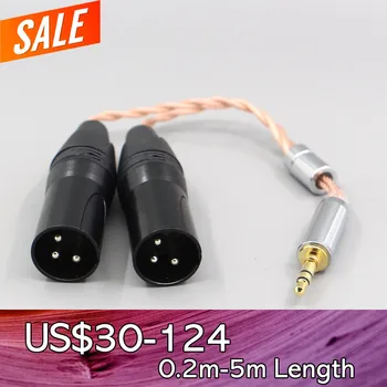 Коаксиальный смешанный кабель для наушников с защитой от Graphene 7N OCC для 3,5 м 2,5 мм 4,4 мм 6,5 мм с двойным XLR 3-полюсным штекерным кабелем