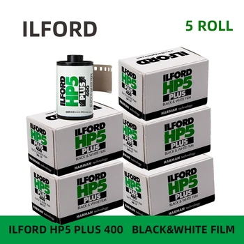 Новая 5-Рулонная Черно-белая пленка ILFORD HP5 PLUS 400 ILFORD 135 Черно-Белая Фотопленка Британский Оригинальный Носитель для печати