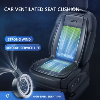 Универсальная Автомобильная Вентиляционная подушка, Летняя Охлаждающая подушка, 10 Бесшумных Вентиляторов, 3D-Обдув, Охлаждающий Жилет для автокресла, Товары для интерьера Авто