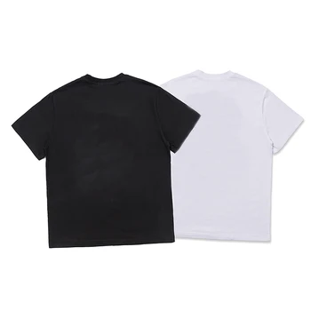 Мужская хлопковая футболка, летние топы, футболки, повседневная уличная одежда с принтом, высококачественная пара, модная брендовая футболка