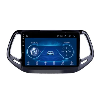 Wanqi 10 дюймов 4 ядра Android 11 автомобильный аудио DVD мультимедийный плеер радио видео Стерео GPS навигация для Jeep Compass 2016-2018