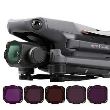 Для DJI Mavic 3 Классический Набор фильтров ND ND8 ND16 ND32 ND64 Карданная Камера Дрона Регулируемая Защита Объектива NDPL CPL Комплект Аксессуаров