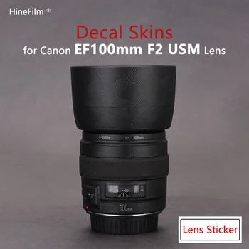 для Canon EF100 F2 Наклейка на объектив EF100F2 Обертывание объектива Кожное Покрытие Для Canon EF 100mm f/2 USM Наклейка На Объектив С Защитой От Царапин Защитное Покрытие