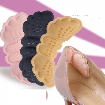 1 пара женских Стелек для обуви на высоком каблуке, Регулирующий размер, Клейкая подкладка для пятки, Защитные накладки, Обезболивающие вставки для ухода за ногами