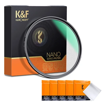 K & F Concept Черный Мягкий Диффузионный фильтр 1 Со Специальным Эффектом, Двустороннее Многослойное покрытие, Водонепроницаемое, Устойчивое К царапинам для Камеры