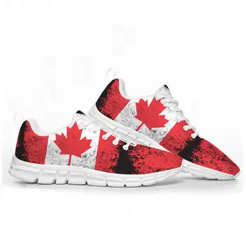 Спортивная обувь с Канадским флагом, Мужская, Женская, подростковая, Детские Кроссовки, Канада, Повседневная Высококачественная Парная обувь на заказ