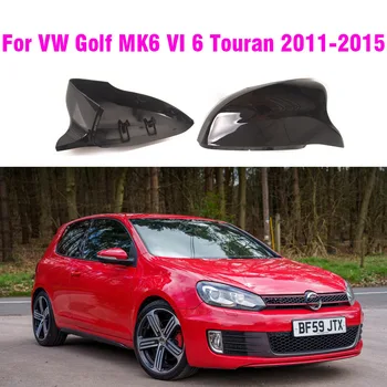 Ярко-Черная Крышка автомобильного Зеркала Для VW Golf MK6 VI 6 Touran 2011-2015 Защитная Крышка Зеркала заднего Вида Для Стайлинга Автомобилей