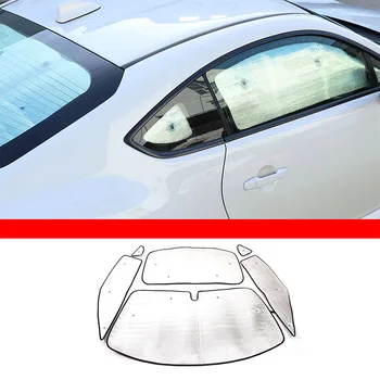 Для 2022-2023 Toyota 86/Subaru BRZ автомобиль из алюминиевой фольги серебристого цвета с полным оконным стеклом, солнцезащитный козырек, аксессуары для интерьера автомобиля