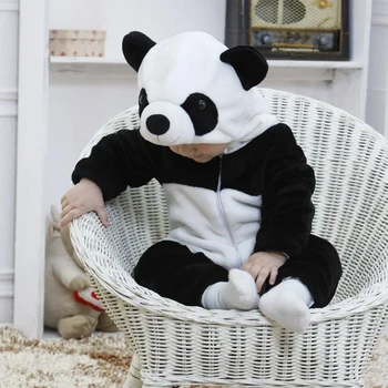 Umorden, Детская панда Кигуруми, Мультяшный костюм животного для Малышей, детское Боди, комбинезон, Фланелевое Маскарадное платье на Хэллоуин