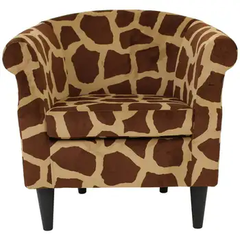 Клубный стул с принтом в виде жирафа
