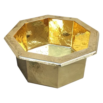 ручная восьмиугольная ручная ковка золотого цвета из латуни для ванной комнаты