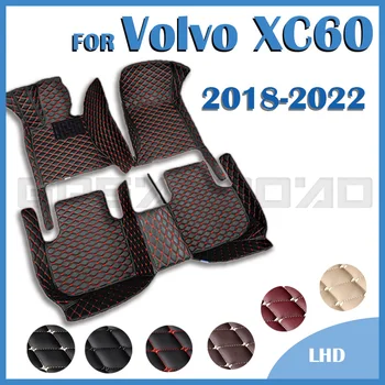 Автомобильные коврики для Volvo XC60 2018 2019 2020 2021 2022 Пользовательские Автомобильные накладки для ног Автомобильный Ковер Аксессуары для интерьера