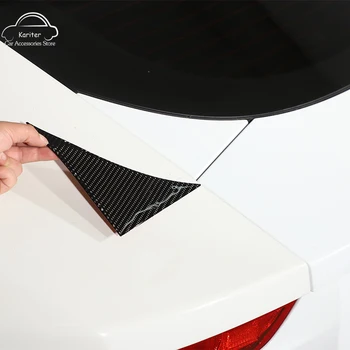 Для Jaguar F-TYPE 2013-2022 Мягкий автомобильный стайлинг из углеродного волокна, задняя коробка, треугольная декоративная наклейка, аксессуары для модификации экстерьера