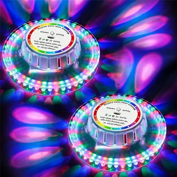 USB Перезаряжаемые 48 светодиодов RGB Sunflower Лазерный Проектор Освещение Сенсорное управление Дискотека DJ Вечерние Сценические Огни Для Рождественской Свадьбы