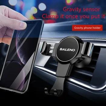 Автомобильный держатель для телефона Gravity Car Air Vent Подставка для мобильного телефона для Suzuki Baleno с логотипом Автомобильные аксессуары
