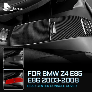 Для BMW Z4 E85 E86 2003-2008 Аксессуары Автомобильная Задняя Центральная Консоль Коробка Для Хранения Крышка Украшения Боковые Полосы Наклейка Из Углеродного Волокна
