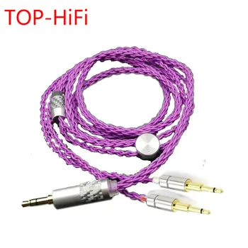 Топ-Hi-Fi 2.5/3.5/4.4/ xlr Сбалансированный 7n Occ Посеребренный кабель для обновления наушников Oppo Pm-1 Pm-2 He1000 400s 560