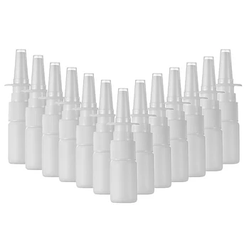 100 упаковок Белых пластиковых флаконов для назального спрея Объемом 5 мл, Насос-распылитель, распылитель для распыления в нос, Многоразовая бутылка для мытья физиологическим раствором