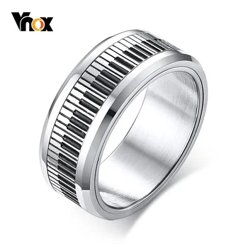 Vnox, вращающийся брелок для фортепиано, мужской браслет из нержавеющей стали, Стильный Спиннер, браслет для любителей музыки, подарок Музыканту, ювелирные изделия