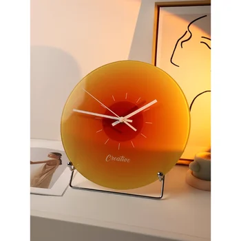 INS wind sunset clock настенные часы, стена гостиной, бесшумный стеклянный стол, рабочий стол, простой креативный стол с закатными часами