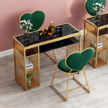 Итальянские Легкие Роскошные Маникюрные Столы Nordic Ins Маникюрный стол и набор Стульев Салонная Мебель Креативные Одиночные столы для маникюра