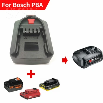 Аккумуляторный адаптер для кабеля Black Decker/Porter/Преобразователь аккумулятора Stanley 18V в литий-ионный аккумулятор Bosch 18V PBA Для электроинструмента