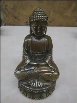 Медная статуя Будды, Шакья Муни, маленькая статуя будды, бронзовая статуэтка старого будды, маленькая статуэтка буддизма, украшения ручной работы ~~