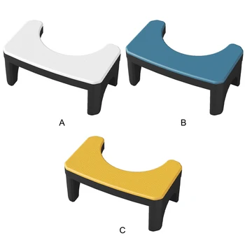 Эргономичный стул для унитаза из полипропилена с изогнутой системой помощи при дефекации Для пожилых людей и взрослых Изогнутый дизайн принадлежностей для ванной комнаты