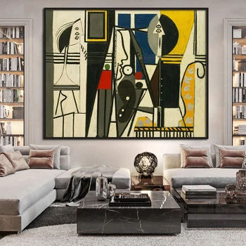 Картины художника и модели Пикассо, написанные маслом, Печать на холсте, абстрактные настенные художественные плакаты и принты, копии классических произведений искусства