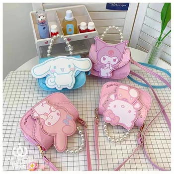 Sanrio Hellokitty, сумка принцессы, подарок на День Рождения для девочки, Детская сумка через плечо, милая модная сумочка Mini Mochila Infantil